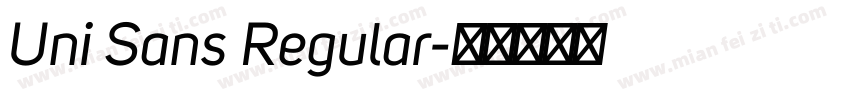Uni Sans Regular字体转换